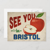 Bristol Connecticut Apple - Vintage Travel Briefkaart (Voorkant / Achterkant)