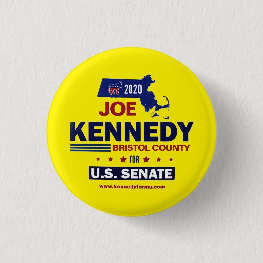 Bristol County voor Joe Kennedy 2020 Ronde Button 3,2 Cm (Voorkant)