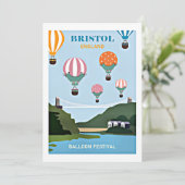 Bristol Engeland ballonfestival Kaart (Staand voorkant)