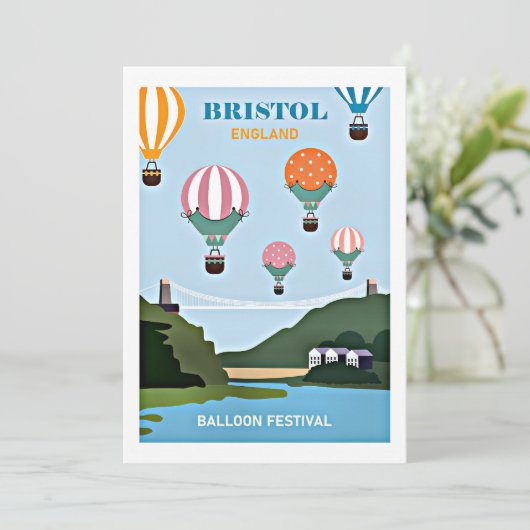 Bristol Engeland ballonfestival Kaart (Staand voorkant)