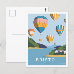 Bristol Engeland Beroemde Reisplaats Illustratie Briefkaart