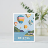 Bristol Engeland Beroemde Reisplaats Illustratie Briefkaart (Staand voorkant)