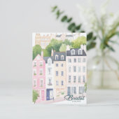 Bristol Engeland Gouache Schilderillustratie Reize Briefkaart (Staand voorkant)
