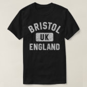 Bristol Engeland Gym Style Distress White Prin T-shirt (Design voorkant)