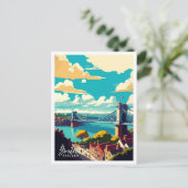 Bristol Engeland Kunst vintage reisillustratie Briefkaart (Staand voorkant)