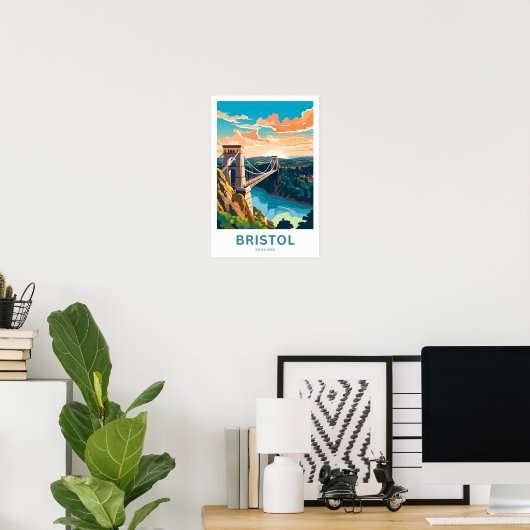 Bristol Engeland Reisprint Poster (Thuiskantoor)