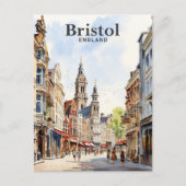 Bristol Engeland Waterverf schilderij reizen Briefkaart (Voorkant)