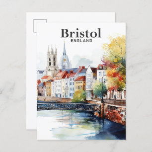 Bristol Engeland Waterverf schilderij reizen Briefkaart