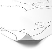 Bristol, Engeland (zwart op wit) Poster (Hoek)