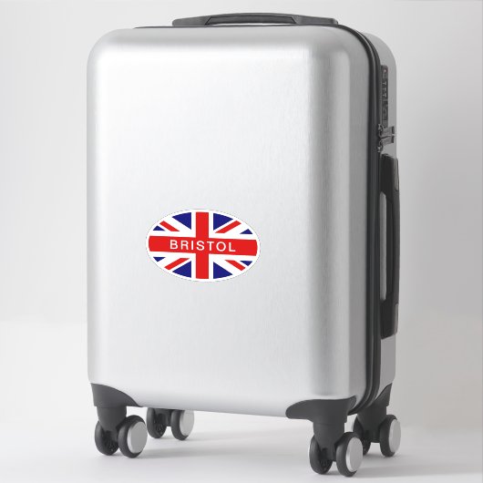 Bristol Engelse Union Jack vlag ovaal vinyl Sticker (Koffer)