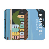 Bristol England Retro Travel Art  Magneet (Horizontaal)