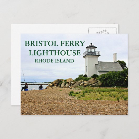 Bristol Ferry Lighthouse, Rhode Island Briefkaart (Voorkant / Achterkant)