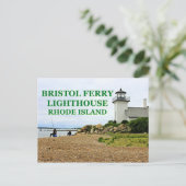 Bristol Ferry Lighthouse, Rhode Island Briefkaart (Staand voorkant)