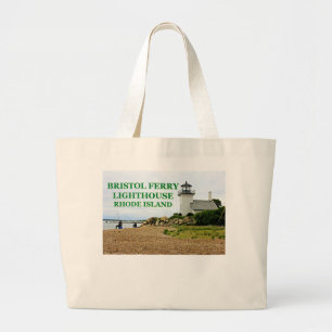 Bristol Ferry Lighthouse, Rhode Island Grote Tote Bag