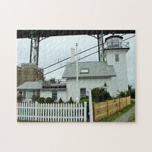 Bristol Ferry Lighthouse, Rhode Island Legpuzzel (Horizontaal)
