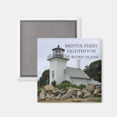 Bristol Ferry Lighthouse, Rhode Island Magnet (Voorkant / Achterkant)
