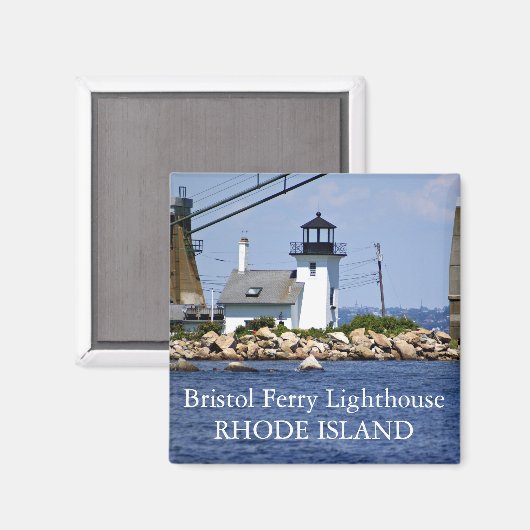 Bristol Ferry Lighthouse, Rhode Island Magnet (Voorkant / Achterkant)