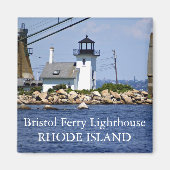 Bristol Ferry Lighthouse, Rhode Island Magnet (Voorkant)
