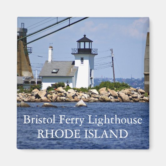 Bristol Ferry Lighthouse, Rhode Island Magnet (Voorkant)