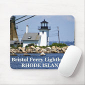 Bristol Ferry Lighthouse, Rhode Island Mousepad Muismat (Met muis)