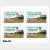 Bristol Ferry Lighthouse, Rhode Island Rechthoekige Sticker (Vel)
