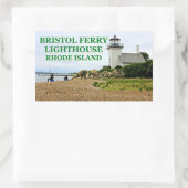 Bristol Ferry Lighthouse, Rhode Island Rechthoekige Sticker (Tas)