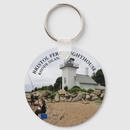 Bristol Ferry Lighthouse, Rhode Island Sleutelhang Sleutelhanger