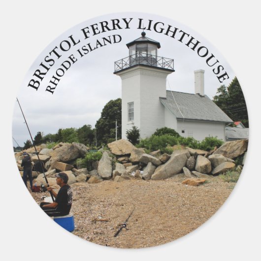 Bristol Ferry Lighthouse Rhode Island Stickers (Voorkant)