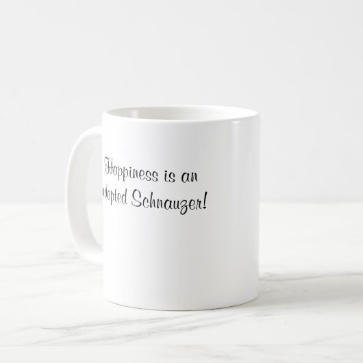 Bristol - Geluk is een geadopteerde Schnauzer! Mok (Voorkant links)