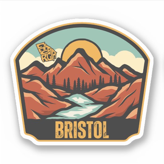 Bristol, Georgia Sticker (Voorkant)