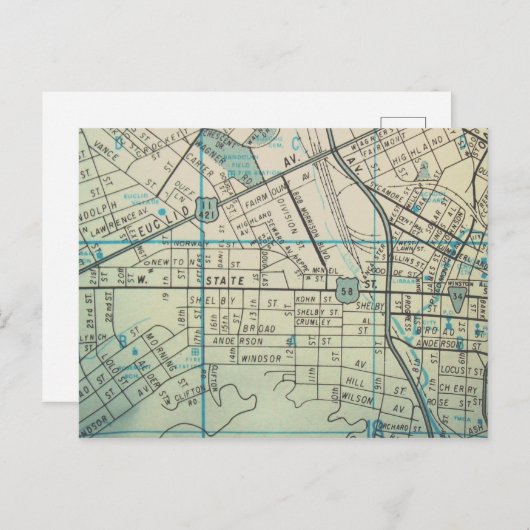 Bristol,  kaart TN (Voorkant / Achterkant)