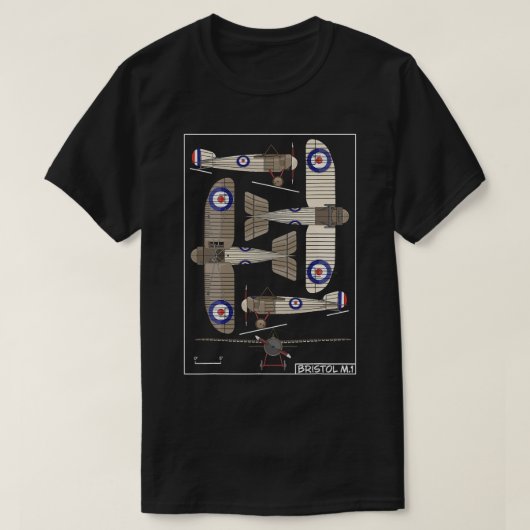 Bristol M.1 Monoplane Scout British WW1 Fighter Pl T-shirt (Design voorkant)