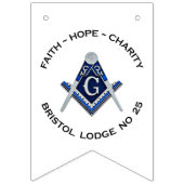 Bristol No 25 Masonic Bunting Banner (Eerste vlag)