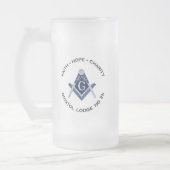Bristol No 25 Masonic Frosted Mok (Links)