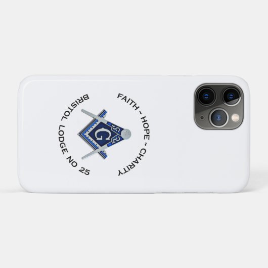 Bristol No 25 Masonic iPhone Case (Achterkant (horizontaal))