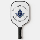 Bristol No 25 Masonic Pickleball Paddle (Achterkant)