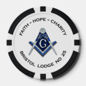 Bristol No 25 Masonic Poker Chips (Voorkant)