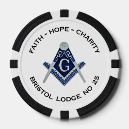 Bristol No 25 Masonic Poker Chips