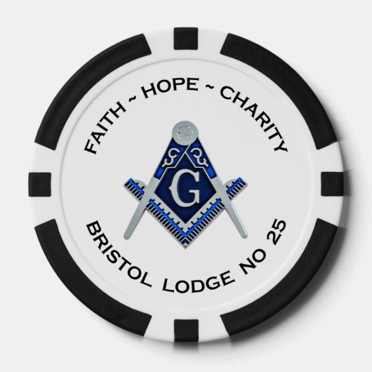Bristol No 25 Masonic Poker Chips (Voorkant)