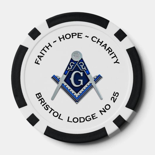 Bristol No 25 Masonic Poker Chips (Achterkant)