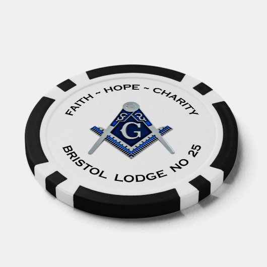 Bristol No 25 Masonic Poker Chips (Enkel)