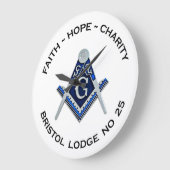 Bristol No 25 Masonic Wall Clock Grote Klok (Hoek)