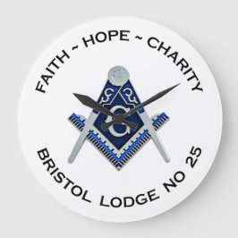 Bristol No 25 Masonic Wall Clock Grote Klok