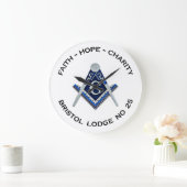 Bristol No 25 Masonic Wall Clock Grote Klok (Huis)