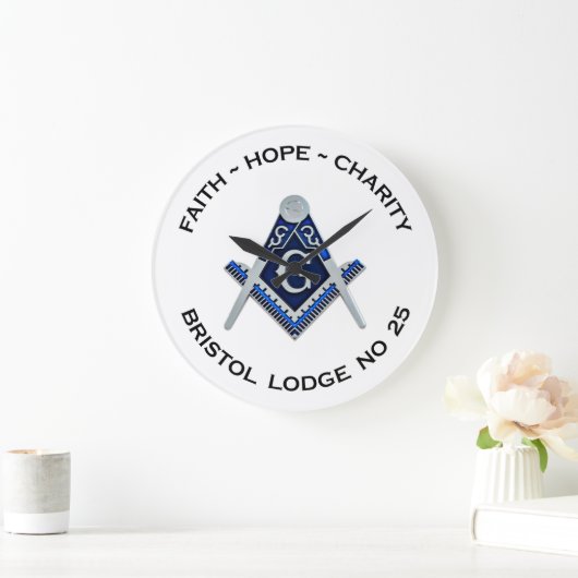 Bristol No 25 Masonic Wall Clock Grote Klok (Huis)