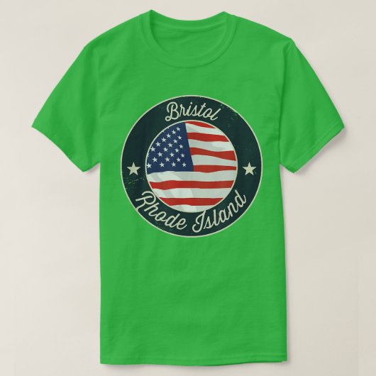 Bristol - Patriotic Rhode Island Souvenir T-Shirt (Design voorkant)