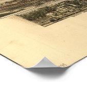 Bristol Rhode Island 1891 Antiek Panorama Poster (Hoek)