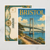 Bristol Rhode Island Mount Hope GeoSaga Briefkaart (Voorkant / Achterkant)