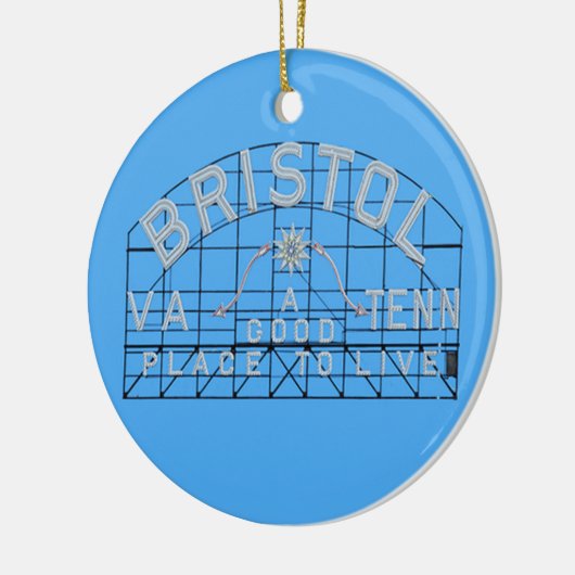 Bristol Slogan Sign Blue Keramisch Ornament (Links)