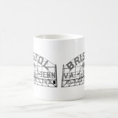 Bristol Slogan Sign. dubbel afbeelding Koffiemok (Center)